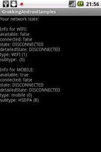 NetworkInfo showing only disconnected states
