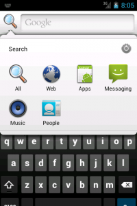Sources for Android's Quick Search Bar